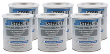 Load image into Gallery viewer, STEEL-IT CASE1051Q STEEL-IT CASE1051Q Light Gray Polyurethane Stainless Steel Paint, 1 Quart, Set of 6