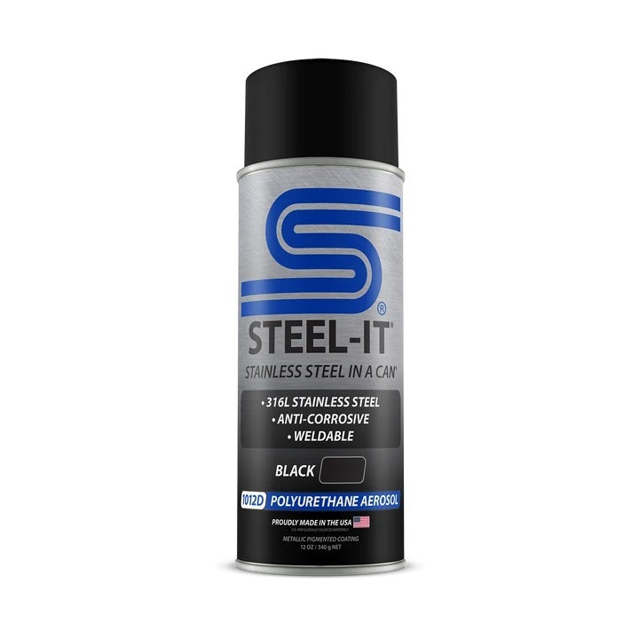 STEEL-IT FGAE1012D Black Polyurethane 12OZ Spray Can