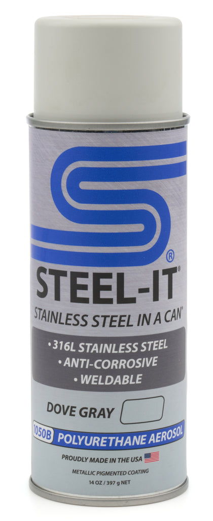 STEEL-IT FGAE1050B STEEL-IT FGAE1050B Dove Gray Polyurethane Stainless Steel Paint, 14 oz Aerosol