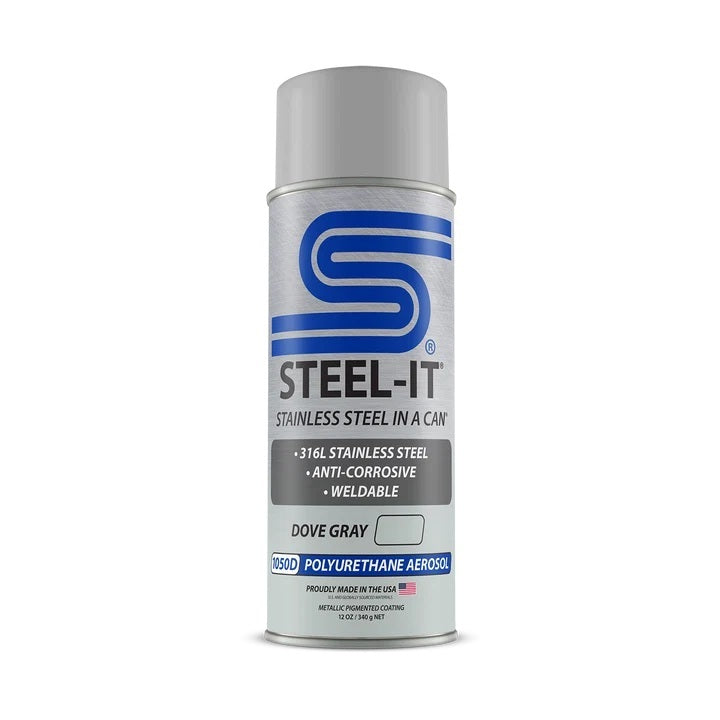 STEEL-IT FGAE1050D Dove Gray Polyurethane 12OZ Spray Can