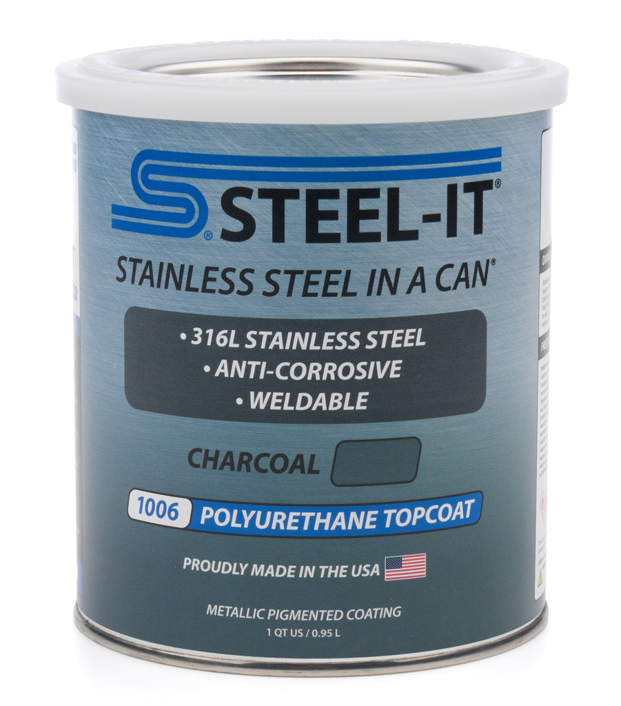 STEEL-IT FGPA1006Q STEEL-IT FGPA1006Q Charcoal Polyurethane Stainless Steel Paint, 1 Quart