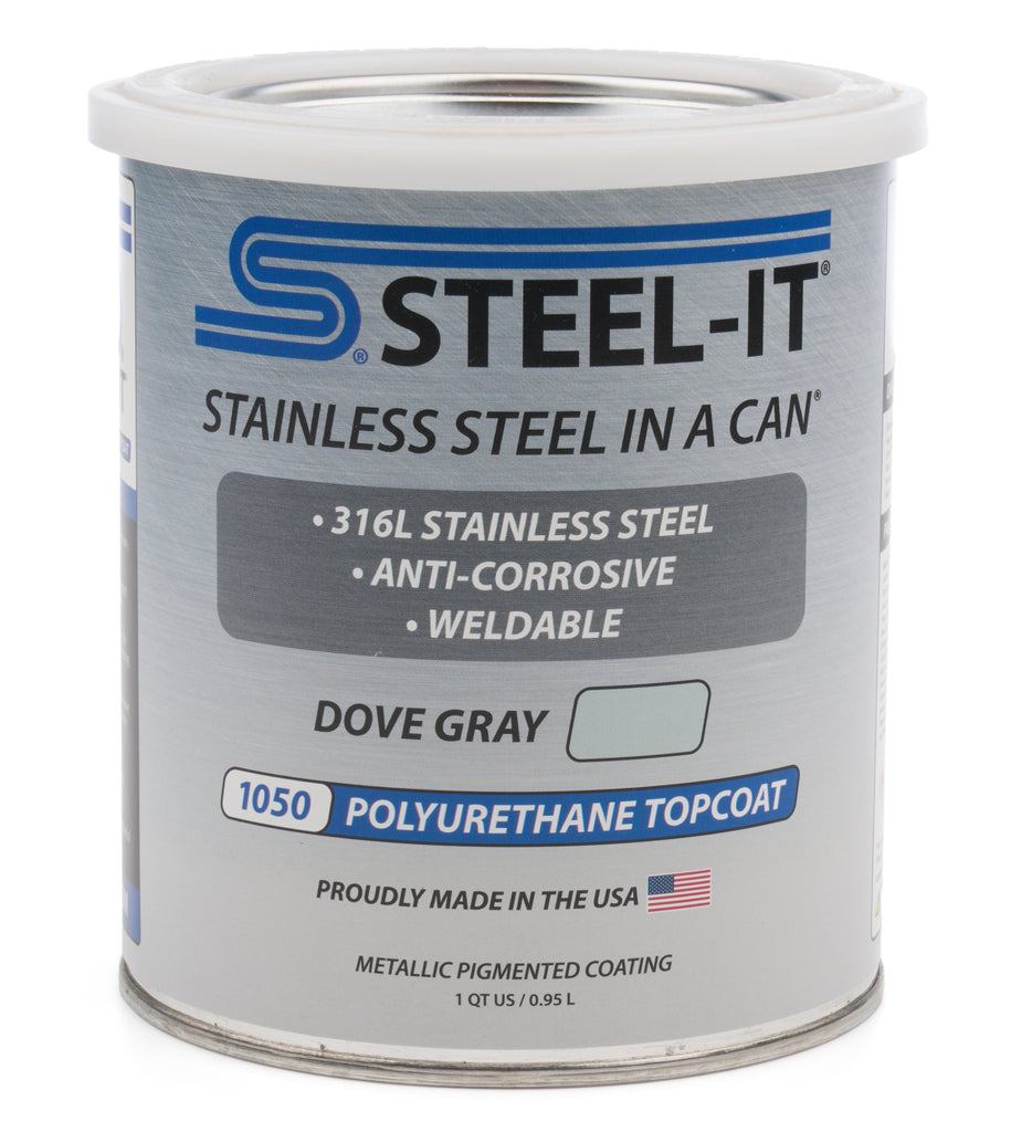 STEEL-IT FGPA1050Q STEEL-IT FGPA1050Q Dove Gray Polyurethane Stainless Steel Paint, 1 Quart