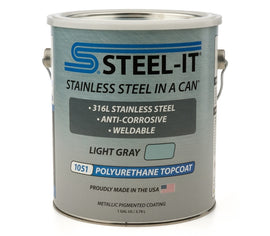 STEEL-IT FGPA1051G STEEL-IT FGPA1051G Light Gray Polyurethane Stainless Steel Paint, 1 Gallon