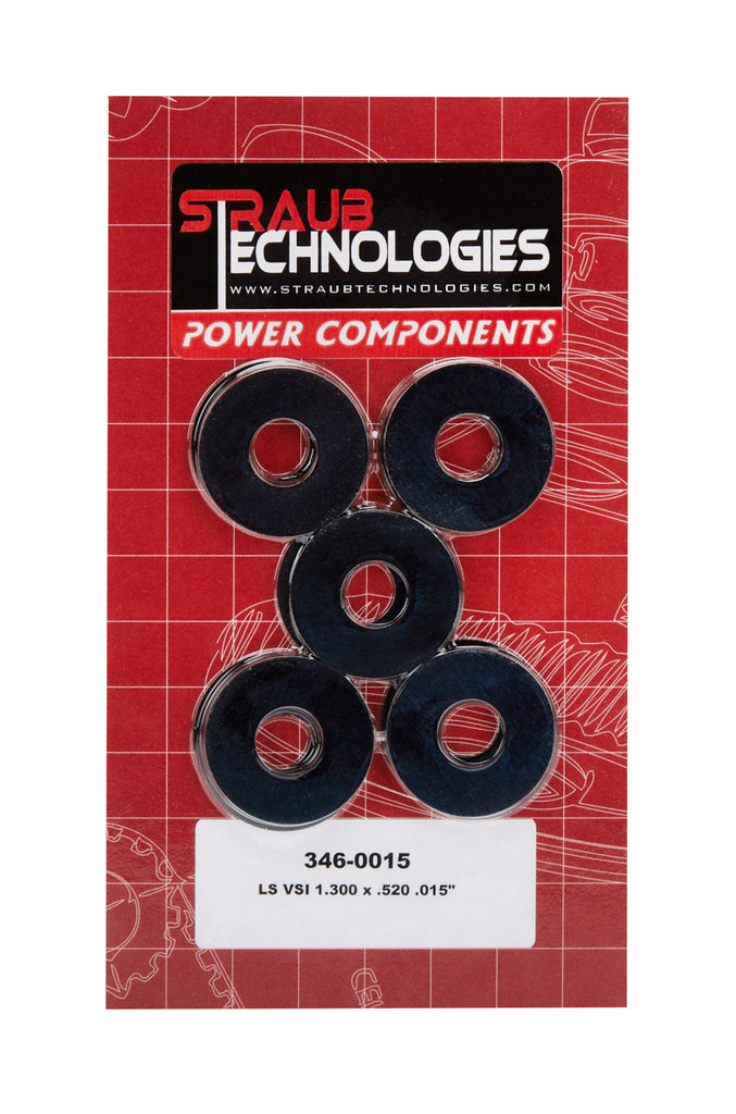 STRAUB TECHNOLOGIES INC. 346-0015 Valve Spring Shims 50pk .015 GM LS Engines