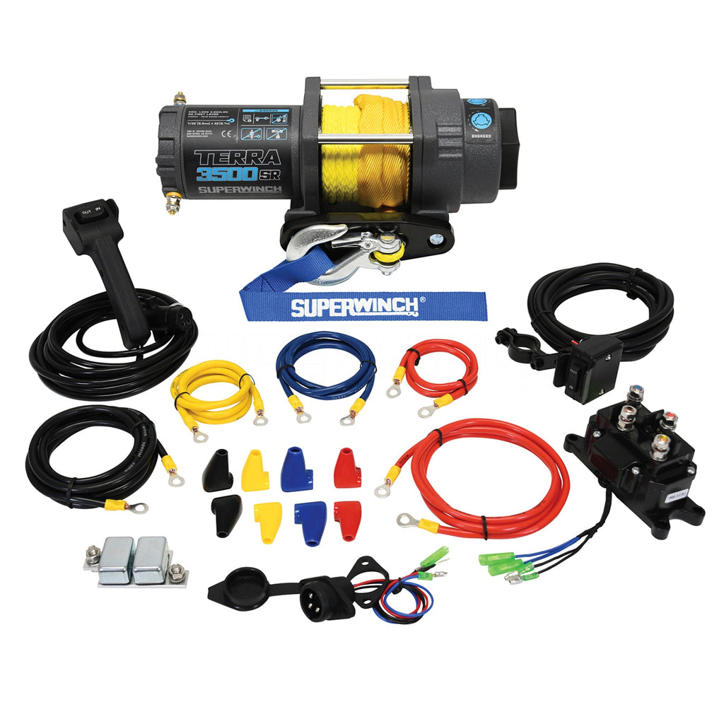 SUPERWINCH 1135270 3500 lbs Winch Roller Fairlead 32ft Synthetic
