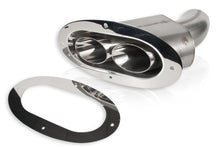 Load image into Gallery viewer, STAINLESS WORKS ST2815 Through body Exhaust Tip Angled-Oval 3in Inlet