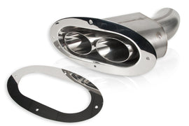 STAINLESS WORKS ST2815 Through body Exhaust Tip Angled-Oval 3in Inlet