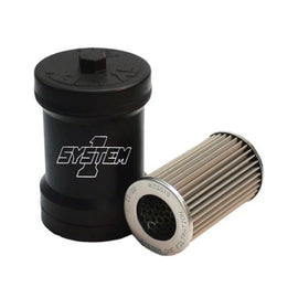 SYSTEM ONE 209-510B Billet Fuel Filter - 10-Micron No Bypass