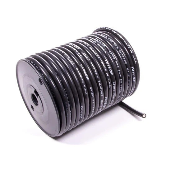 TAYLOR/VERTEX 35072 100' Spool 8mm Black Spiro Wound Plug Wire