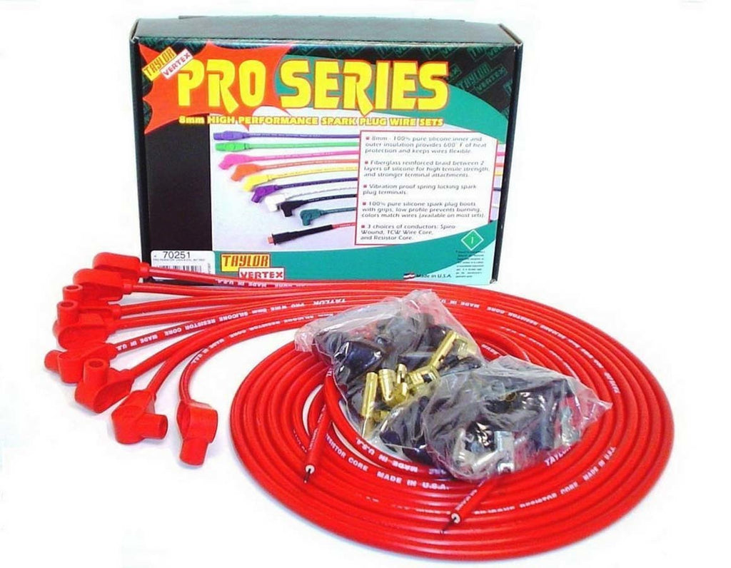 TAYLOR/VERTEX 70251 8mm Red Pro Wire 90 Dgr