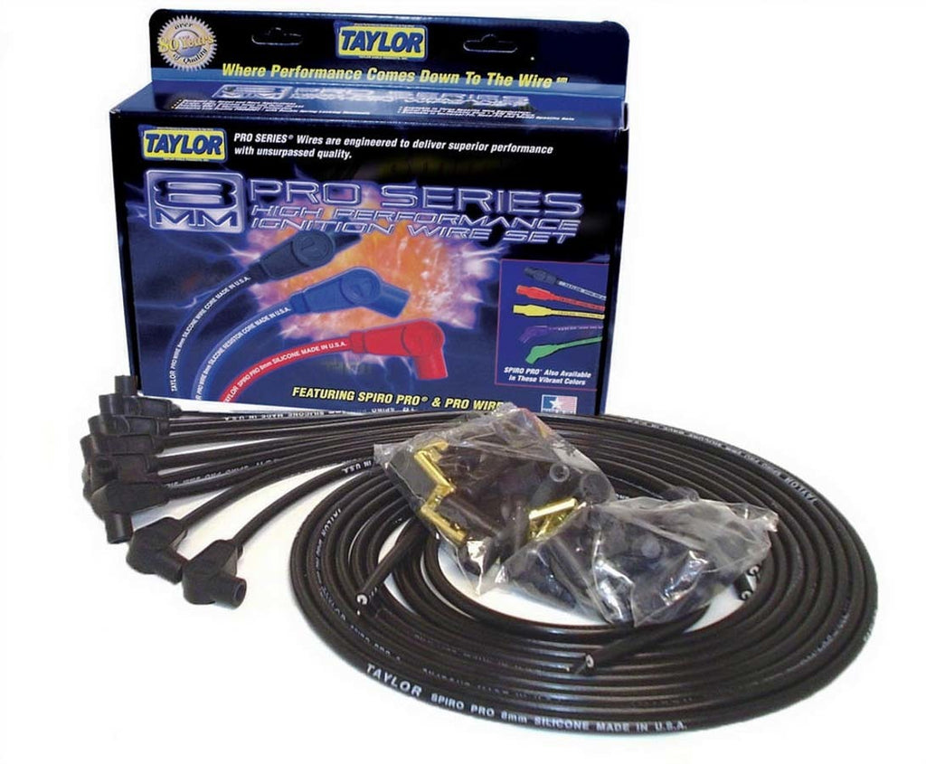TAYLOR/VERTEX 73051 8mm Pro Wire 90 Degree BLACK