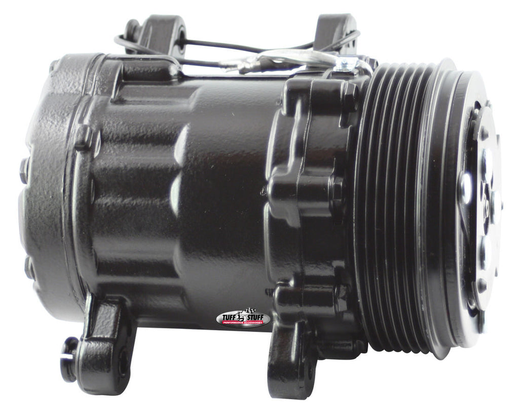 TUFF-STUFF 4517NC6GBLA Peanut A/C Compressor 6 Groove Pulley Black