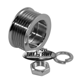 TUFF-STUFF 7610A Alternator Chrome Pulley 6 Groove