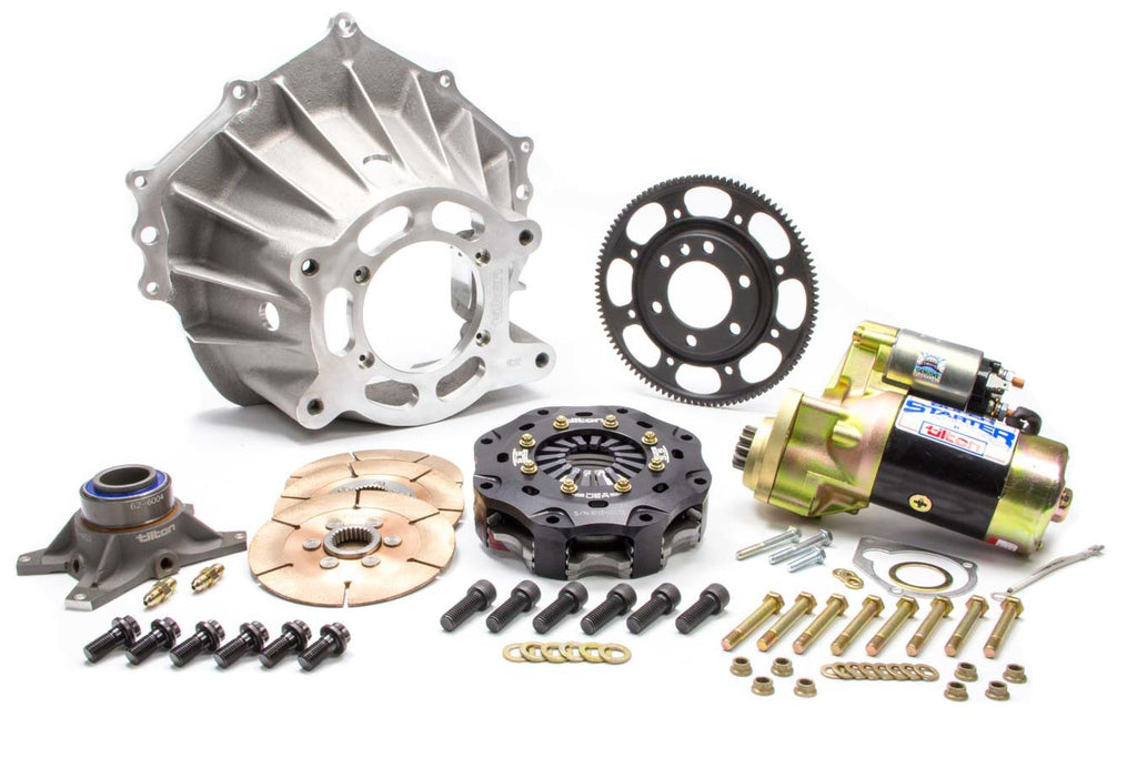 TILTON 52-31130 TILTON Driveline Package Chevy Alum Mono 5.5-Inch 3-Disc Clutch and Bellhousing Kit