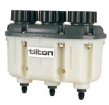 TILTON 72-577 Reservoir Plastic 3-Chamber AN-4 Fittings