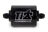 Ti22 PERFORMANCE 5526 6 AN Fuel Filter Short Style 100 Micron Black