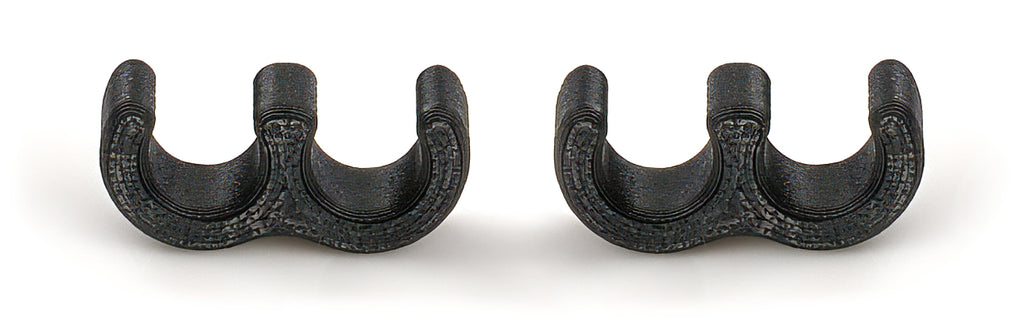 Ti22 PERFORMANCE TIP6039 Ti22 PERFORMANCE Hose Support Bracket - 3 AN, 2 Hole, Snap-In, Black Plastic Pair