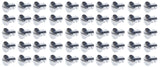 Ti22 PERFORMANCE 8100-50 Oval Head Dzus Buttons .500 Long 50 Pack