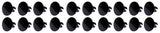 Ti22 PERFORMANCE 8110 Large Head Dzus Buttons .500 Long 10 Pack Black