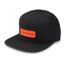 Load image into Gallery viewer, Ti22 PERFORMANCE TIP9075 Ti22 Performance Flat Bill Hat with Ti22 Logo - Black and Orange Snapback Cap
