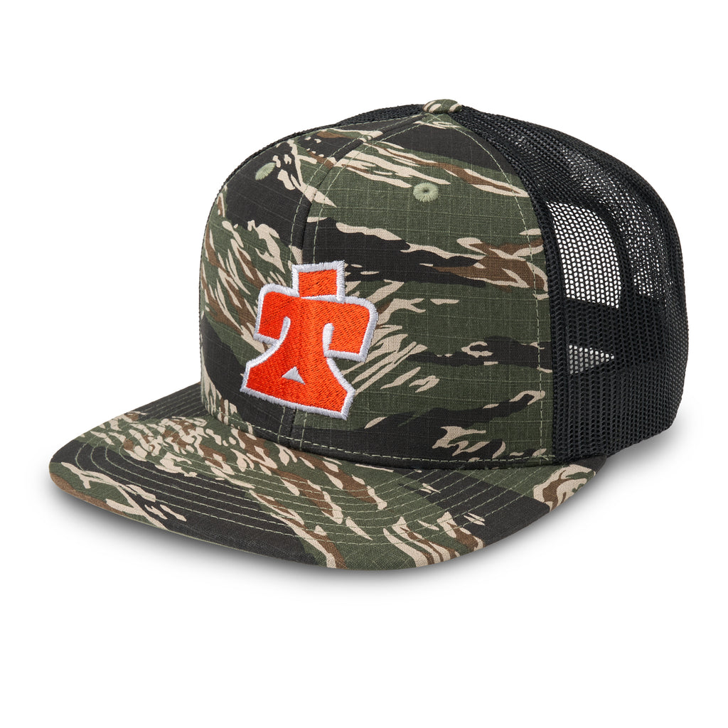 Ti22 PERFORMANCE TIP9076 Ti22 Performance Flat Brim Camo Snapback Hat with Ti22 Logo