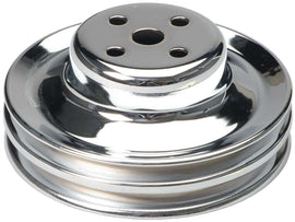 TRANS-DAPT 8301 65-66 Ford 289 Water Pump Pulley Chrome 2 Grv