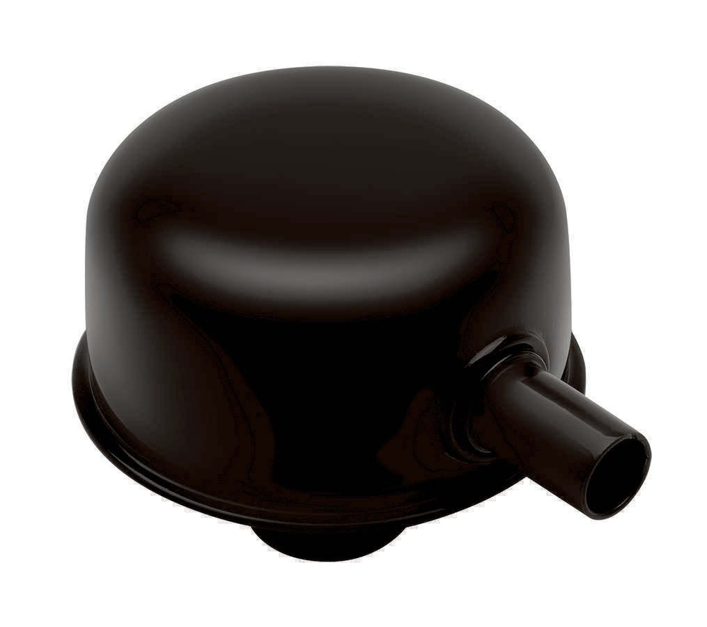TRANS-DAPT 8642 Trans-Dapt Push-In V/C Breather with Tube, 1-1/4 Inch Hole, Steel, Black Powder Coat (Part #8642)
