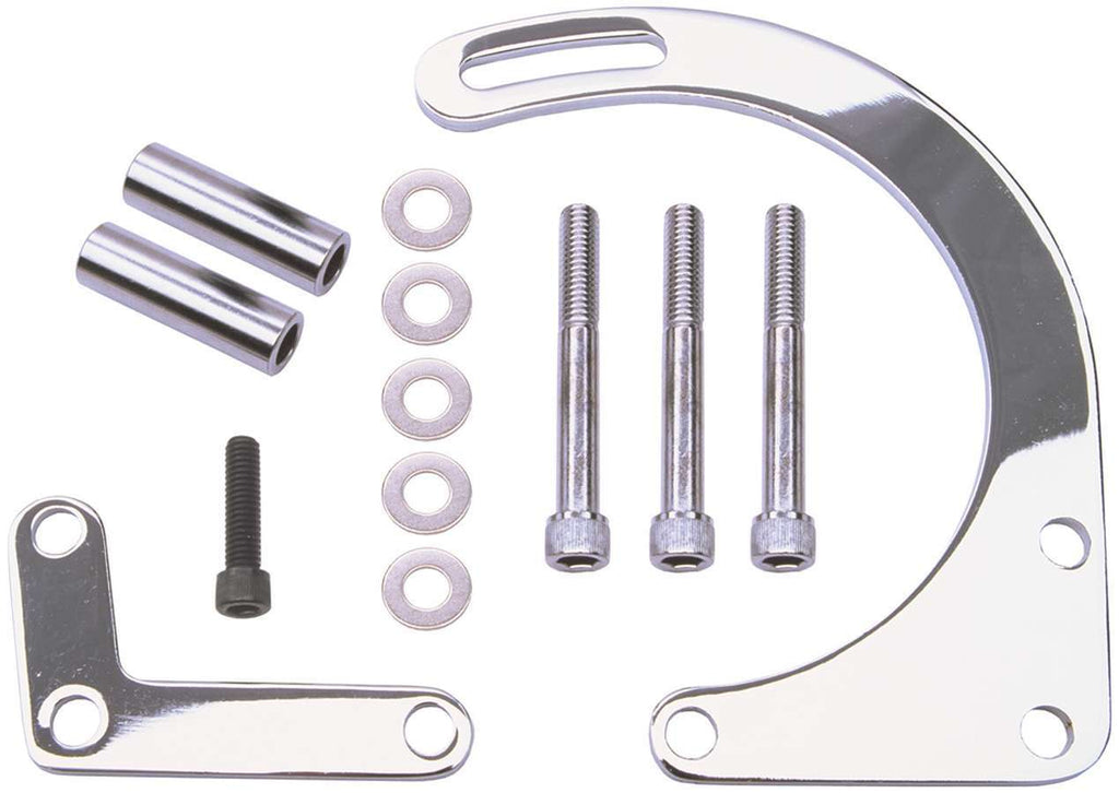 TRANS-DAPT 8990 2pc. Lower Alt. Bracket Chrome