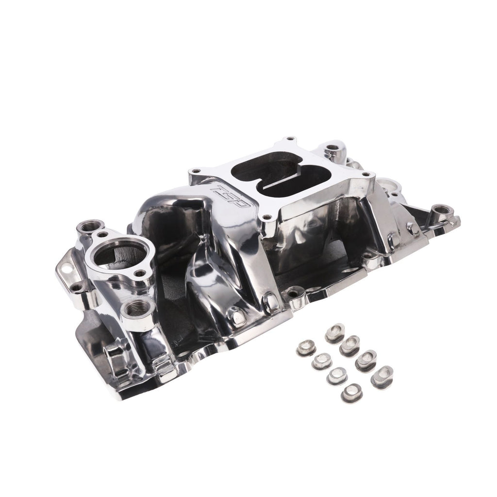 TOP STREET PERFORMANCE 82025 57-95 SBC Air Gap Intake Polished Dual Plane