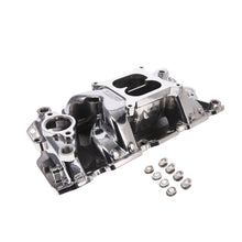 Load image into Gallery viewer, TOP STREET PERFORMANCE 82025 57-95 SBC Air Gap Intake Polished Dual Plane