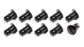 TRIPLE X RACE COMPONENTS CH-4401-10-BLK Oval Head Button Alum Black .500 Long 10 Pack