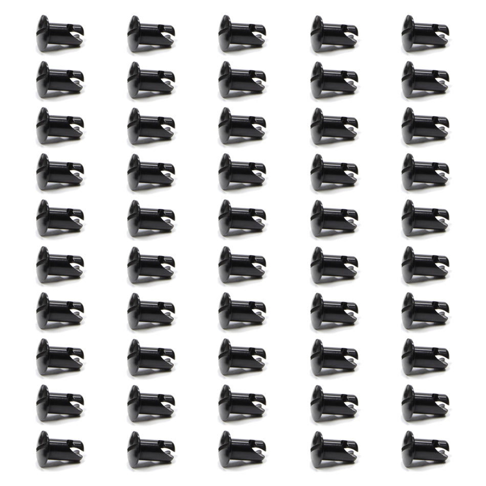 TRIPLE X RACE COMPONENTS CH-4402-50-BLK Oval Head Button Alum Black .550 Long 50 Pack