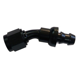 TRIPLE X RACE COMPONENTS HF-13008-BLK #8 30 Degree Hose End Push Lock