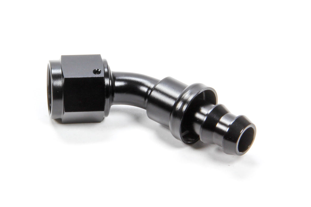 TRIPLE X RACE COMPONENTS HF-14508-BLK #8 45 Degree Hose End Push Lock