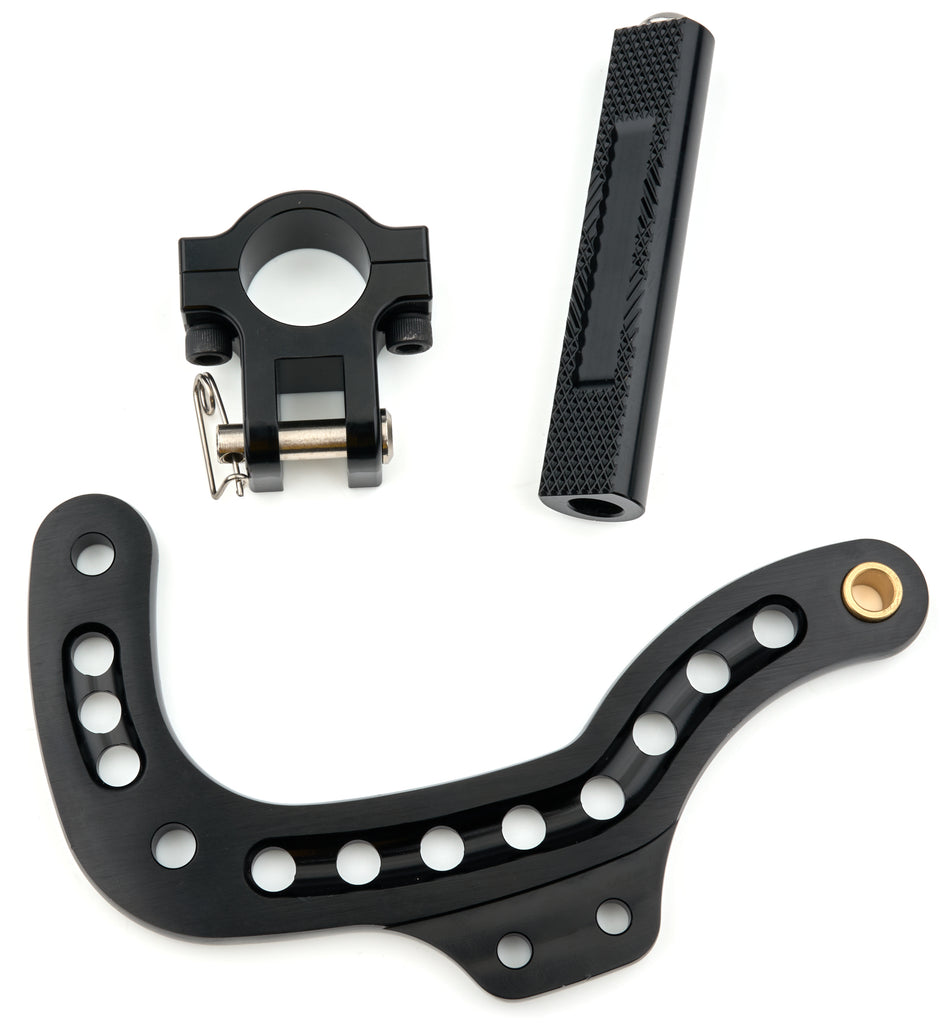 TRIPLE X RACE COMPONENTS KT-CH-0009BLK Triple X Race Components Champ Kart Throttle Pedal Assembly with Aluminum Chassis Mount, Black Anodized - Part KT-CH-0009BLK