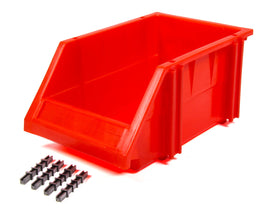 TRIPLE X RACE COMPONENTS PA-PBIN-8077 Plastic Storage Bin Red 9-1/2 x 6-1/4 x 4-1/2