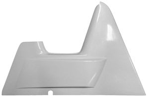 TRIPLE X RACE COMPONENTS SC-BW-6599 Triple X Race Components LH Arm Guard White Full Enclosure X-Wedge - Driver Side Wedge Style Fiberglass Guard