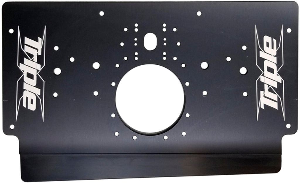 TRIPLE X RACE COMPONENTS SC-EG-0231BLK Sprint Car Rear Motor Plate Long Black