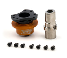 Load image into Gallery viewer, MPI USA MPI-QR-R1-34-W/T MPI USA Quick Release Ti Spline Steering Wheel Adapter - 3/4 Bolt, Weld-On, Aluminum with Black and Orange Anodized Finish