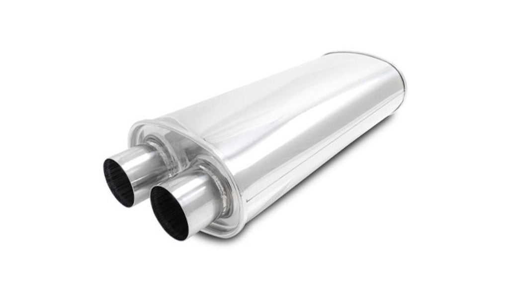 VIBRANT PERFORMANCE 10538 STREETPOWER Oval Muffler 2.50in Inlet/Outlet