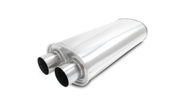 VIBRANT PERFORMANCE 10538 STREETPOWER Oval Muffler 2.50in Inlet/Outlet