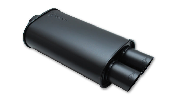 VIBRANT PERFORMANCE 1148 STREETPOWER FLAT BLACK O val Muffler w/Dual Tips