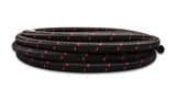 VIBRANT PERFORMANCE 11988R 5ft Roll -8 Black Red Ny lon Braided Flex Hose