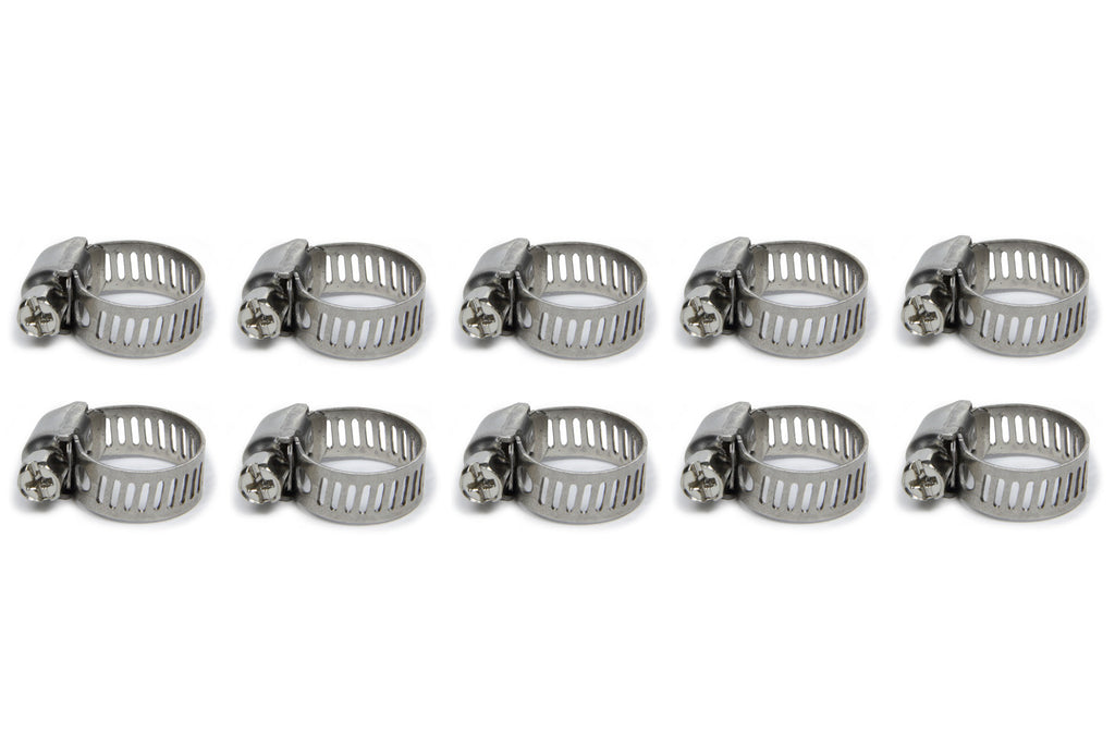VIBRANT PERFORMANCE 12150 S.S. Worm Gear Clamps .25in to .63in 10 Pack