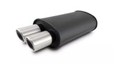 VIBRANT PERFORMANCE 12310 Streetpower Flat Black Oval Muffler 2.5in Inlet
