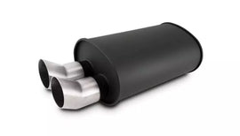 VIBRANT PERFORMANCE 12336 Streetpower Flat Black Oval Muffler 3in Inlet