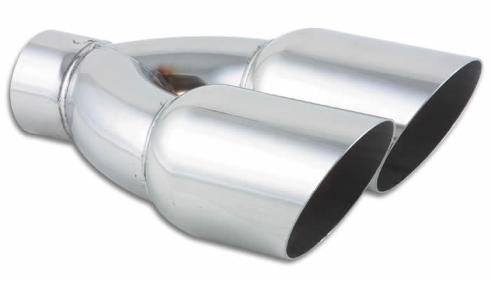 VIBRANT PERFORMANCE 1333 Dual 3.5in Round Stainle ss Steel Tips Single Wal