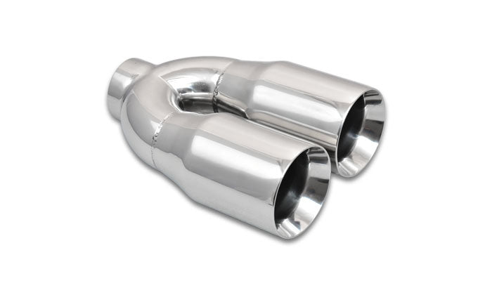 VIBRANT PERFORMANCE 1339 Dual 3.5in Round Stain less Tips 2.5in Inlet
