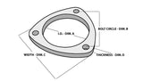 VIBRANT PERFORMANCE 1482 3-Bolt Stainless Steel Flanges 2.5In I.D.