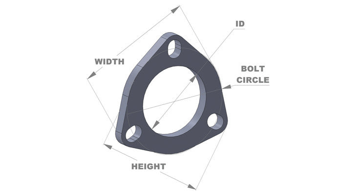 VIBRANT PERFORMANCE 1483S 3-Bolt Stainless Steel Exhaust Flange 3in.